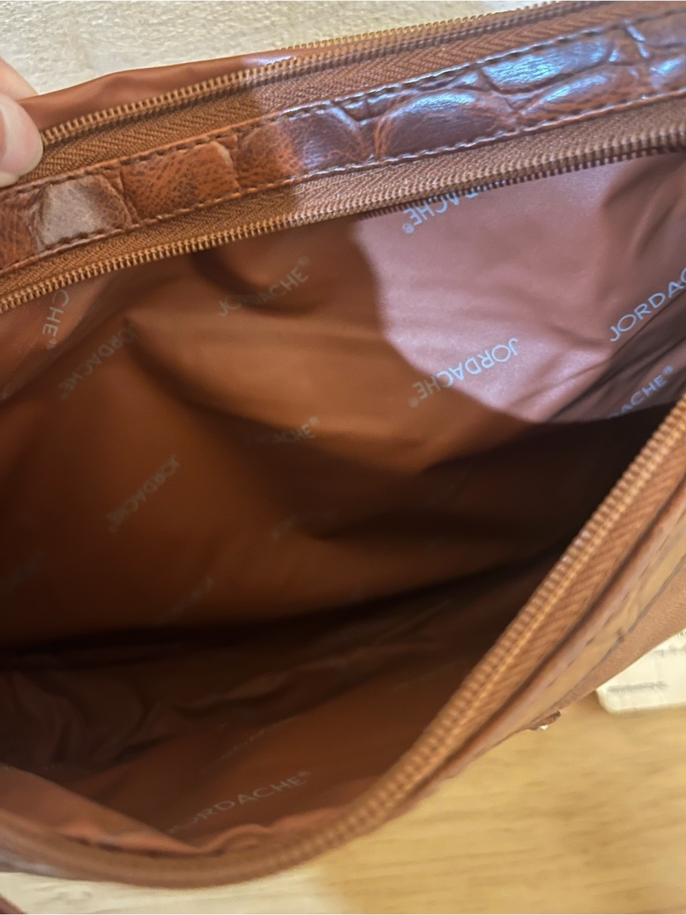 Jordache Brown Leather Y2K Crossbody Bag Vintage - Picture 10 of 15